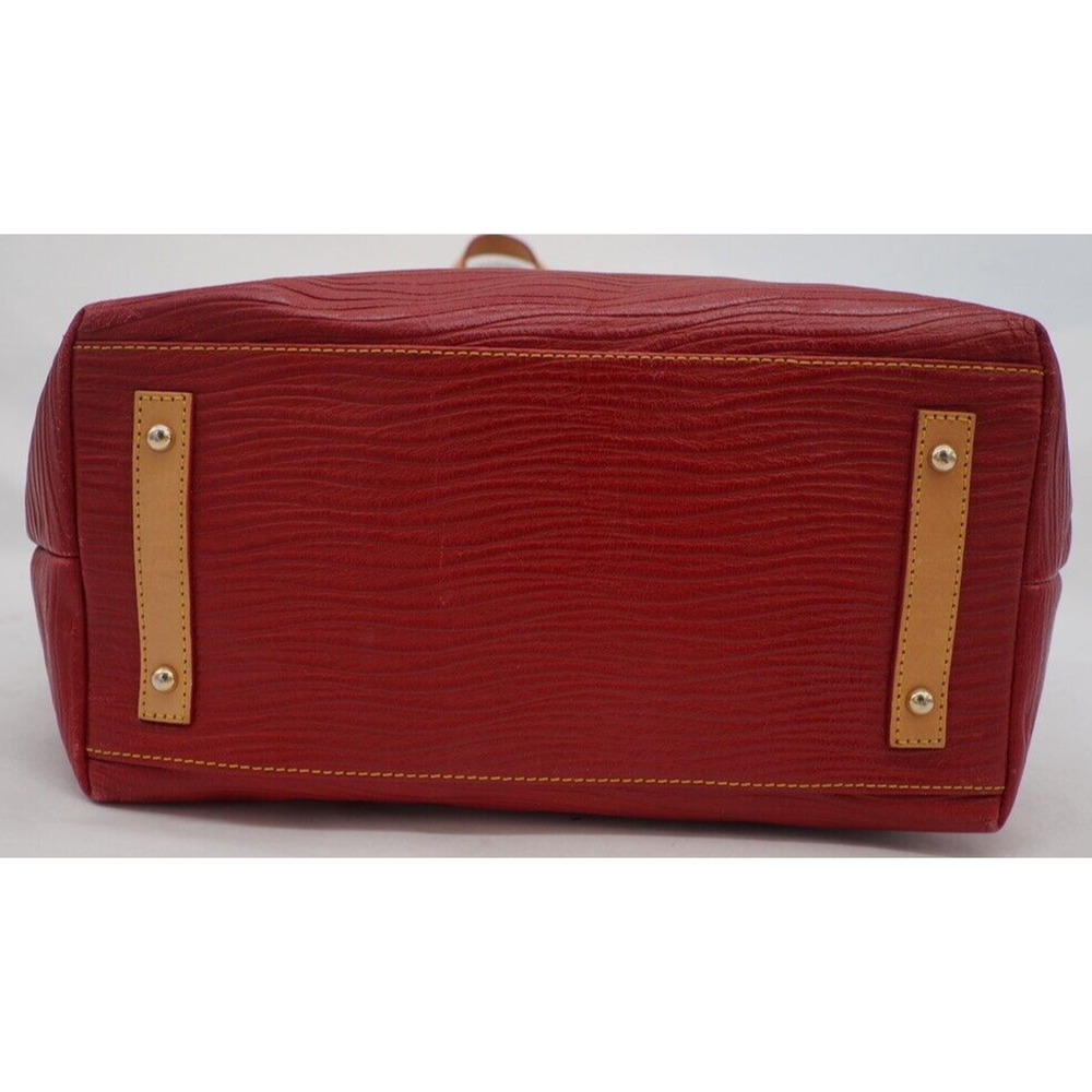 Dooney & Bourke Red & Saddle Brown Leather Grommet Shopper - Picture 8 of 14